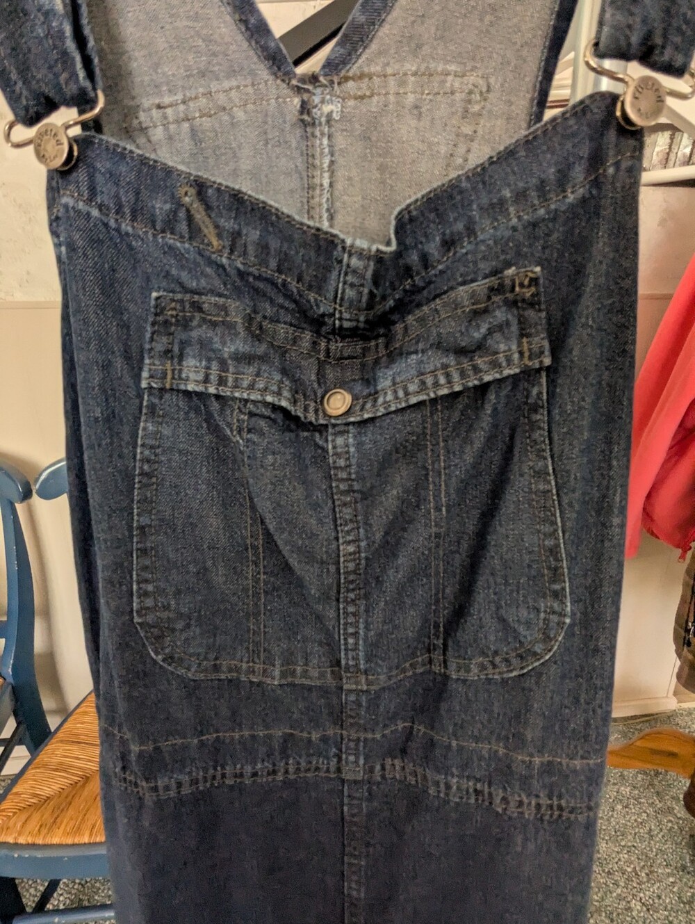 LEE Riveted Overall Denim Dress, Vintage, Wmn XL, EUC!!! - Picture 3 of 7